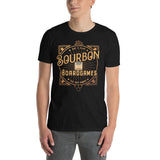 Bourbon and Board Games T-Shirt on Male Model